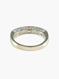 ALLIANCE DEMI TOUR DIAMANTS OR BLANC