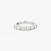 Alliance demie or blanc diamants