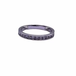 Alliance Demi-Tour Or Blanc Diamants
