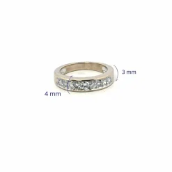 Alliance Demi-Tour Or Blanc 18k & Diamants