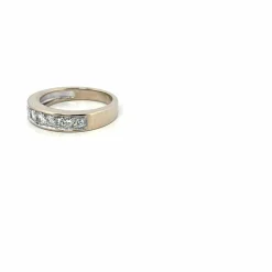 Alliance Demi-Tour Or Blanc 18k & Diamants