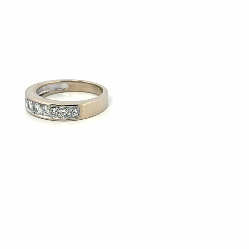 Alliance Demi-Tour Or Blanc 18k & Diamants