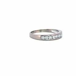 Alliance Demi-Tour or blanc diamants