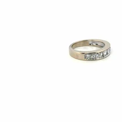 Alliance Demi-Tour Or Blanc 18k & Diamants