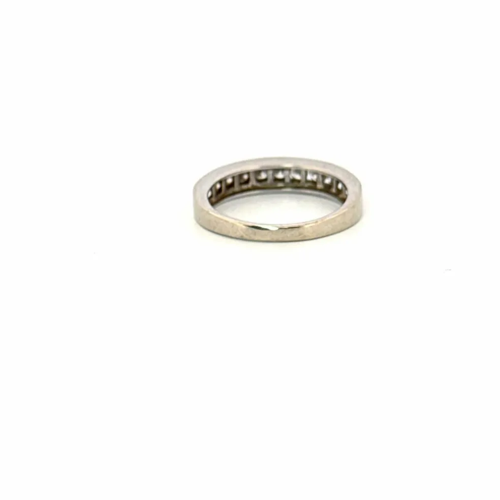 Alliance Demi-Tour Or Blanc Diamants