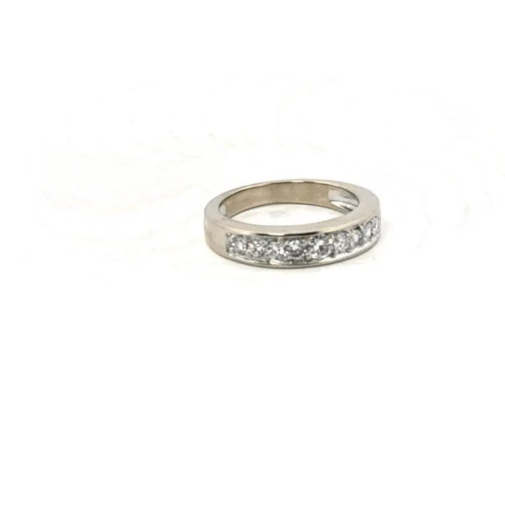 Alliance Demi-Tour Or Blanc 18k & Diamants