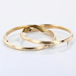 Alliance double anneau or jaune