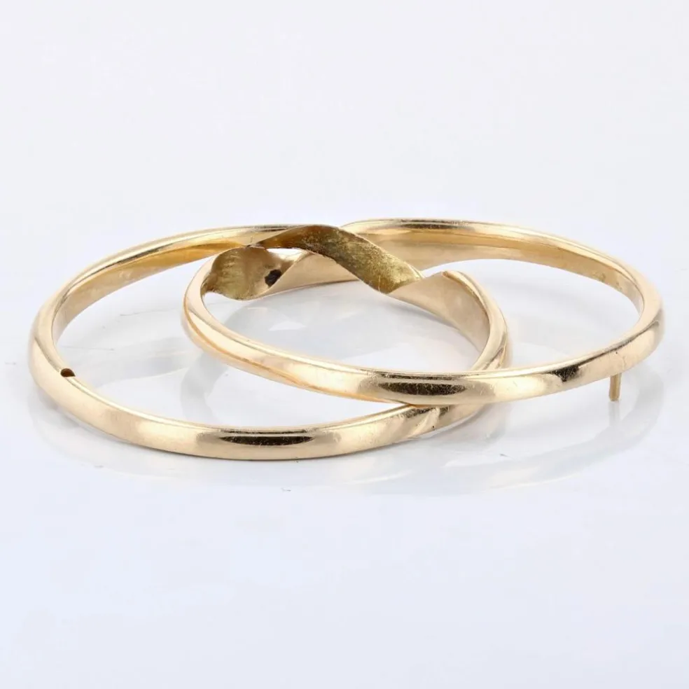 Alliance double anneau or jaune