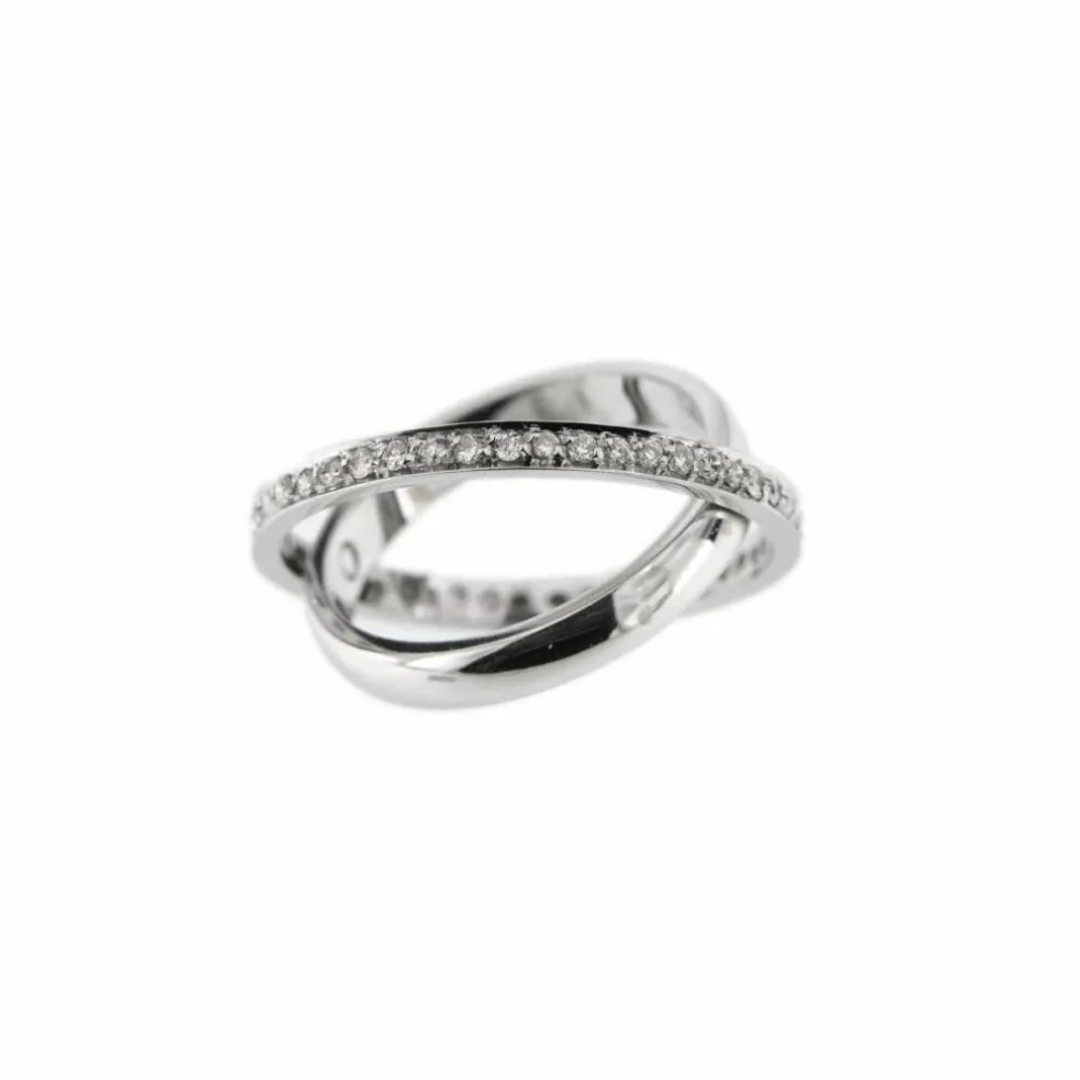 Alliance double diamants 0,46 ct