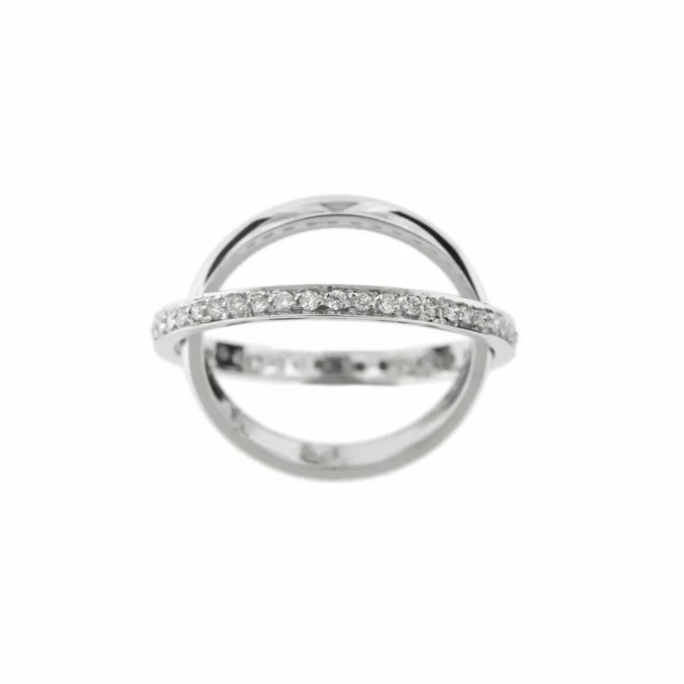 Alliance double diamants 0,46 ct