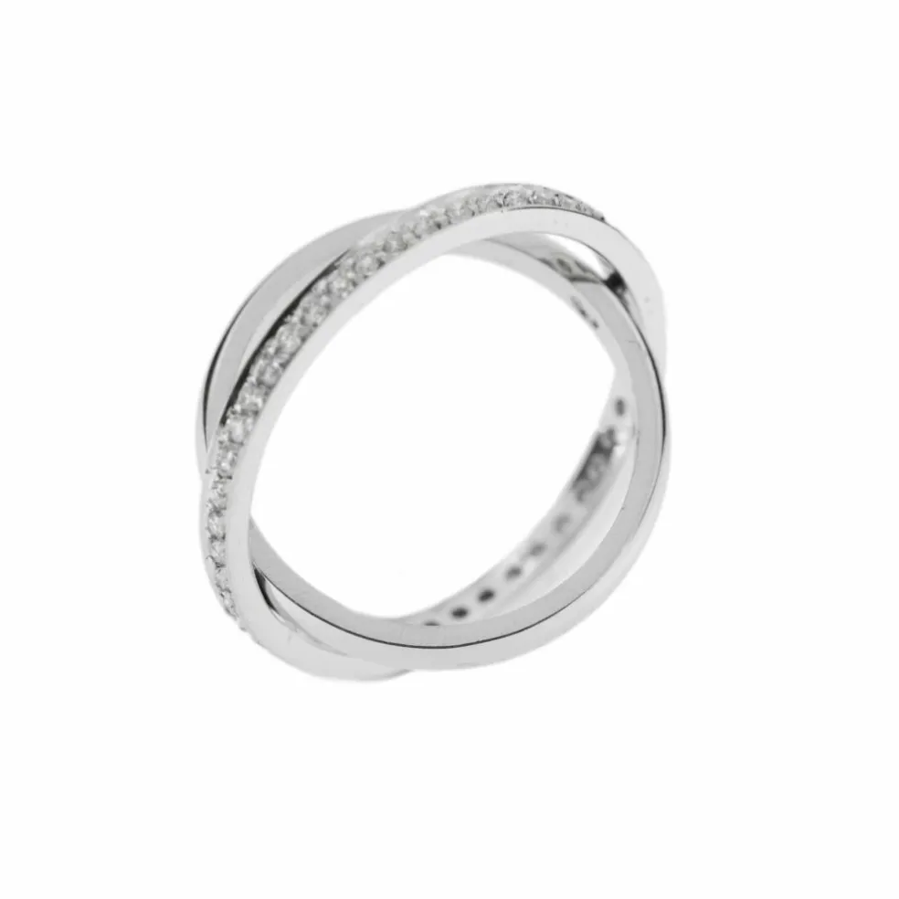 Alliance double diamants 0,46 ct