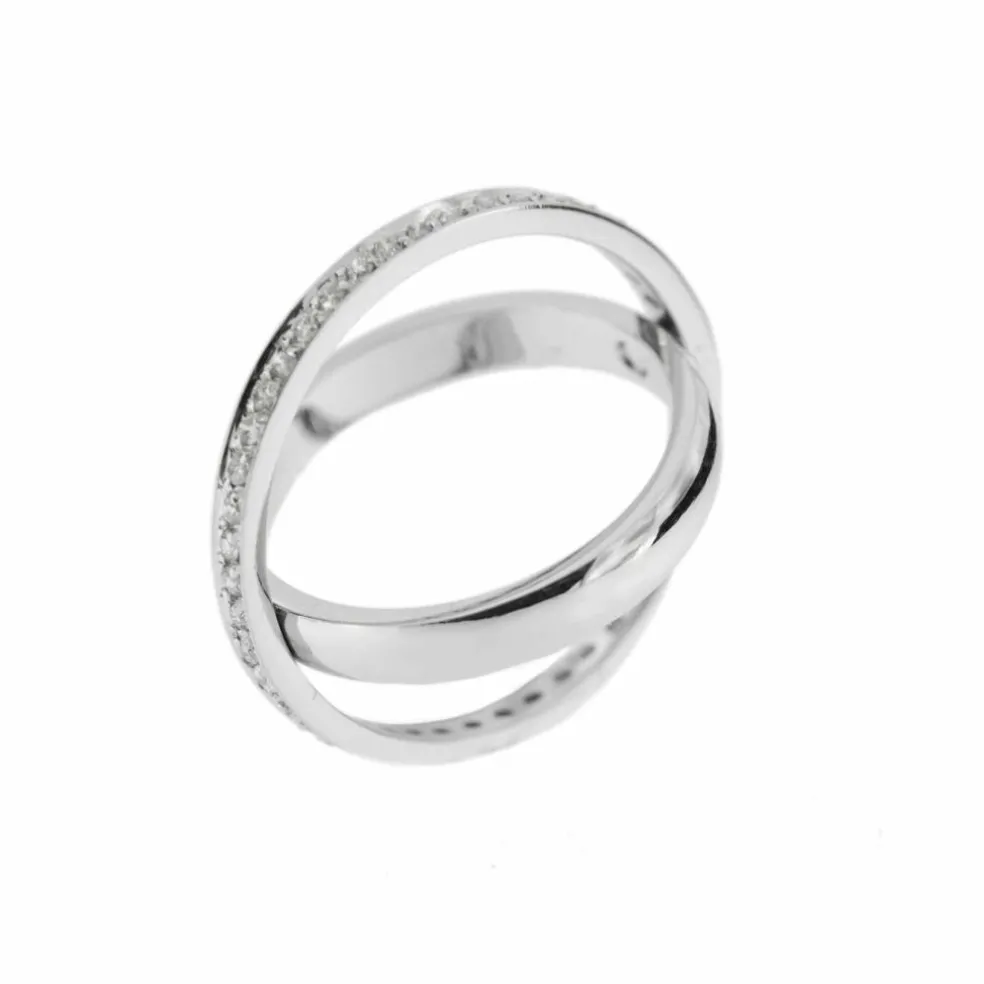 Alliance double diamants 0,46 ct