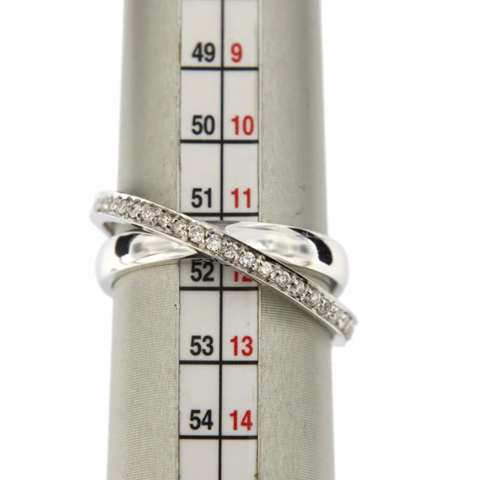 Alliance double diamants 0,46 ct