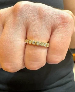 Alliance en diamants or jaune