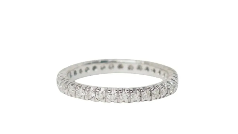 Alliance en or blanc et diamants 0,90ct
