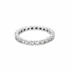 Alliance en or gris et diamants