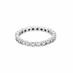 Alliance en or gris et diamants