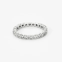 Alliance en or gris et diamants