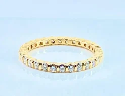 Alliance en or jaune 18 carats en diamants 1 carat