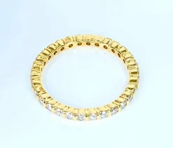 Alliance en or jaune 18 carats en diamants 1 carat