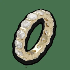 Alliance en or jaune diamants