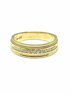 Alliance grande taille or 18 carats et diamants