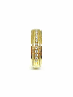 Alliance grande taille or 18 carats et diamants