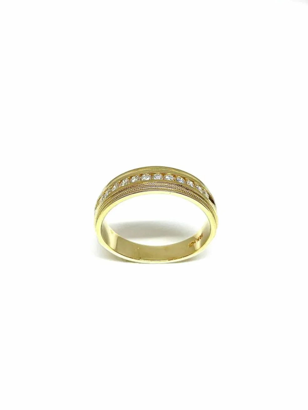 Alliance grande taille or 18 carats et diamants