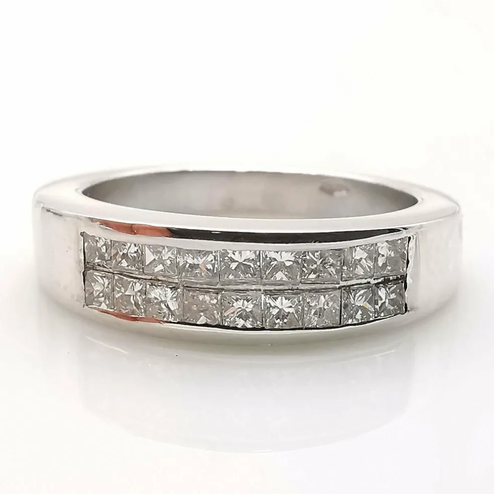 Alliance or blanc & diamants