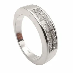 Alliance or blanc & diamants