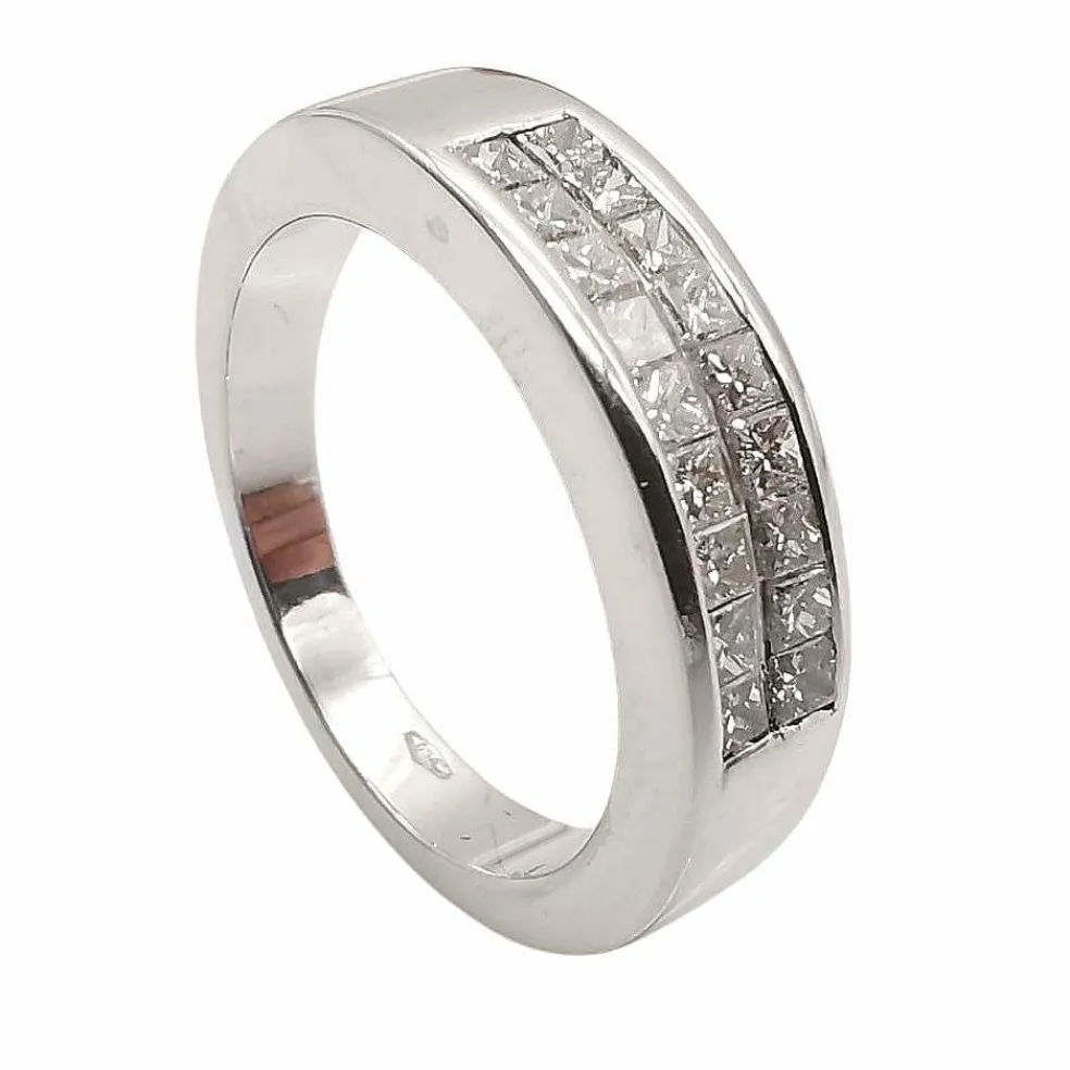 Alliance or blanc & diamants