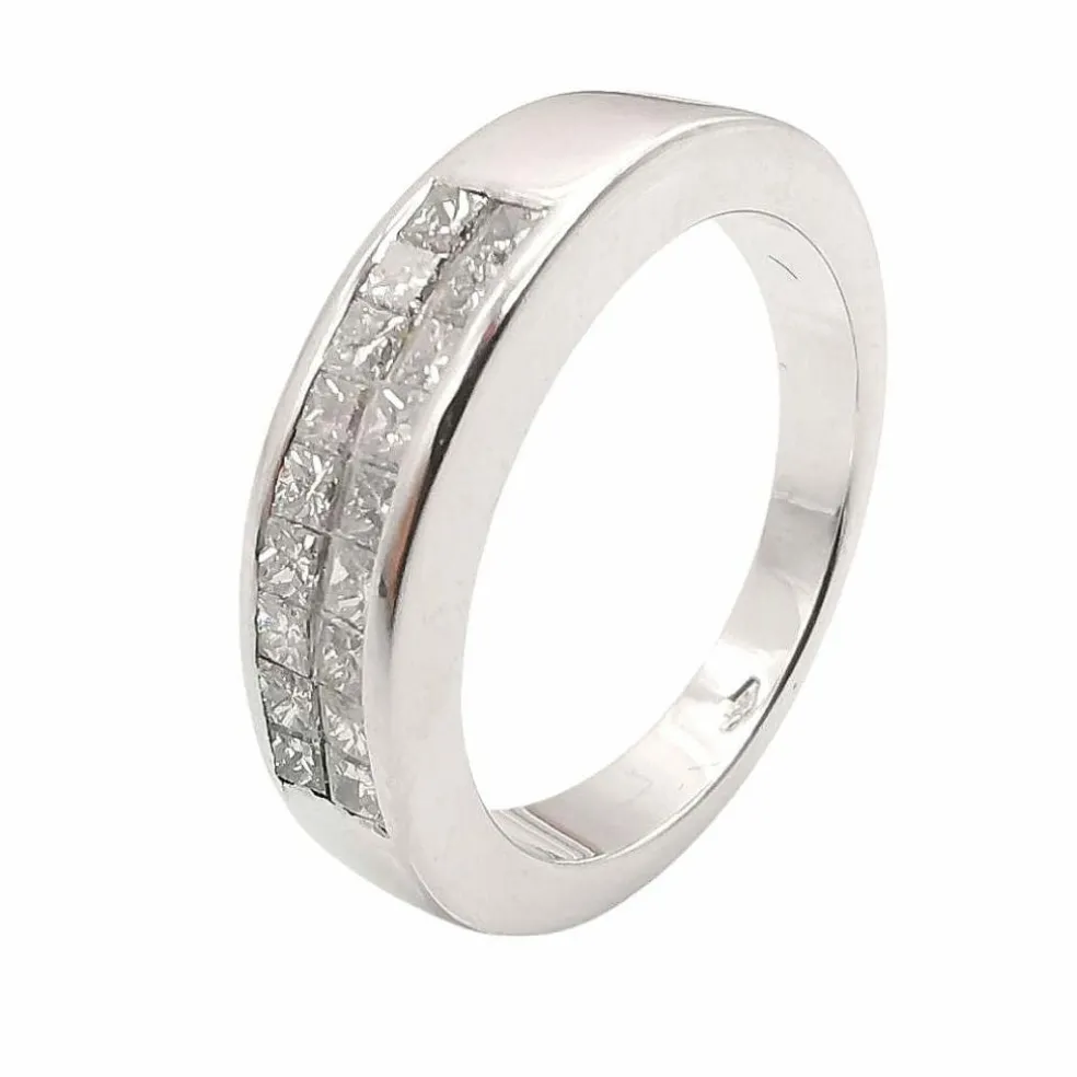 Alliance or blanc & diamants