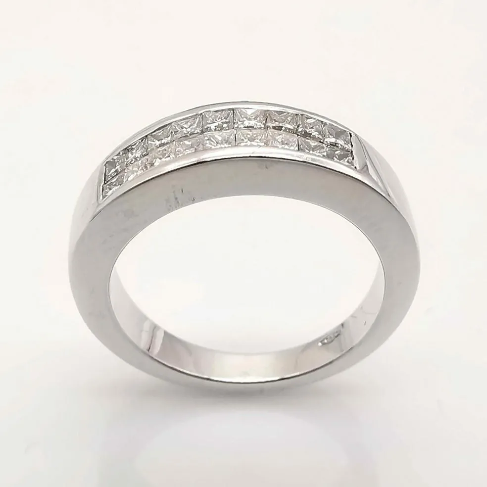 Alliance or blanc & diamants