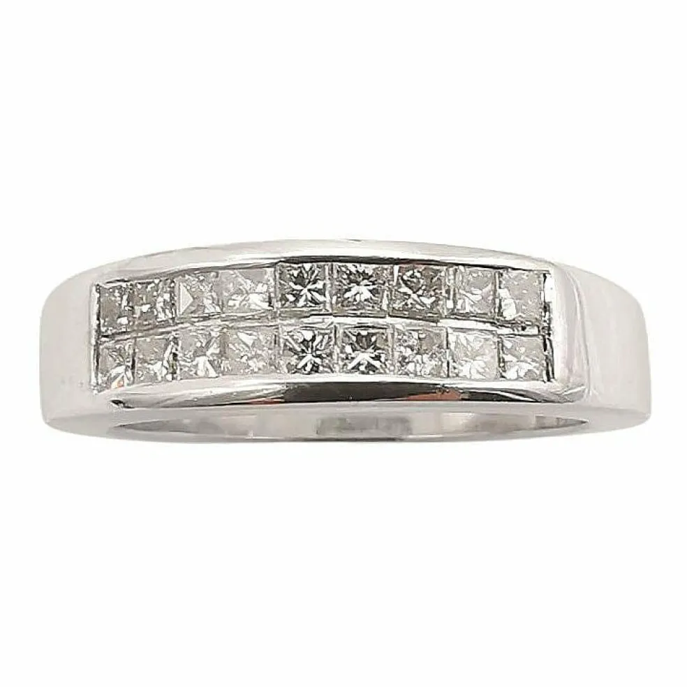 Alliance or blanc & diamants