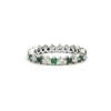 Alliance Or blanc Diamants Emeraudes