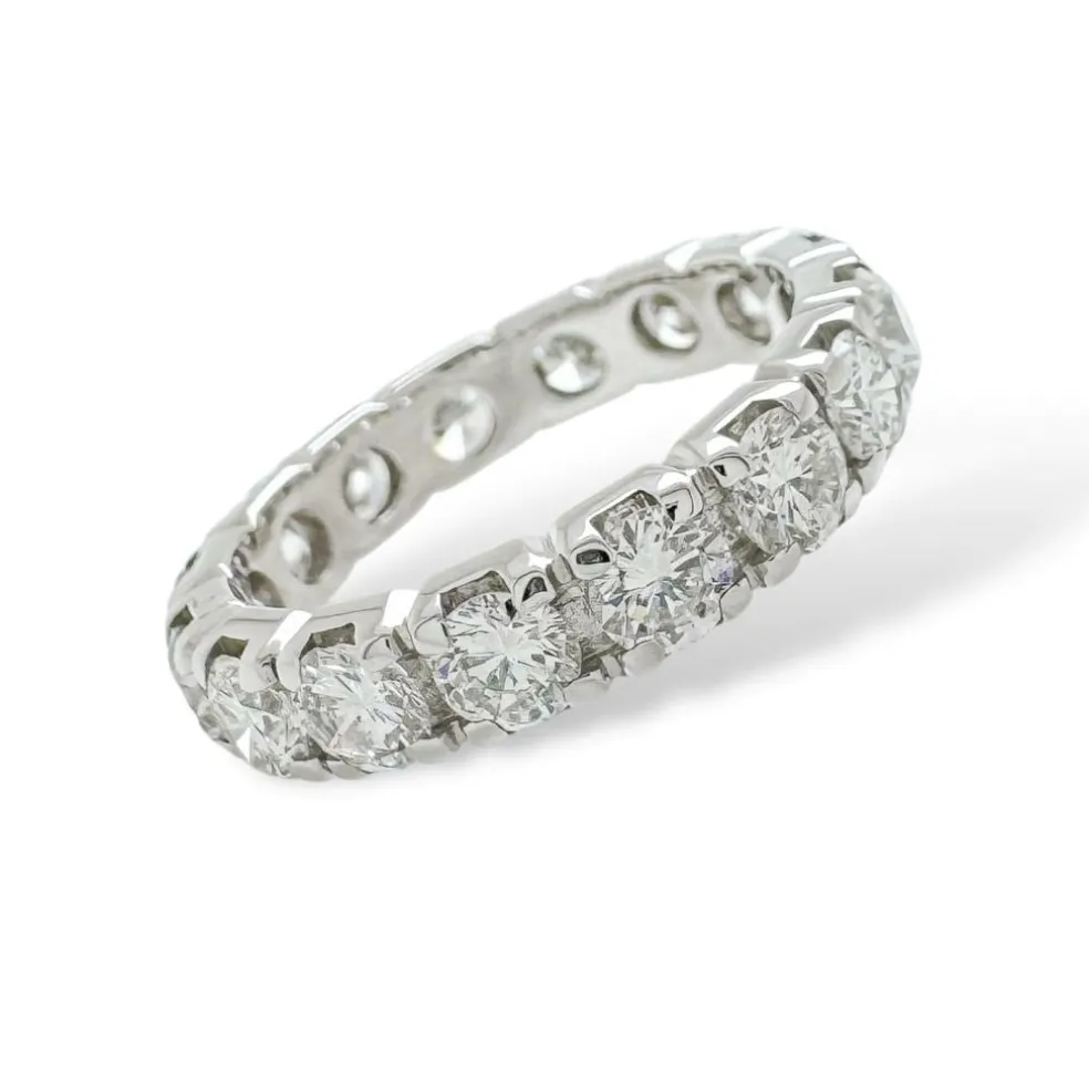 Alliance or blanc et diamants 3.68ct