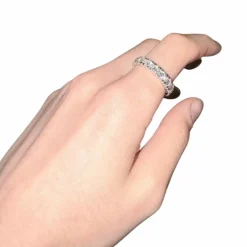 Alliance or blanc et diamants 3.68ct