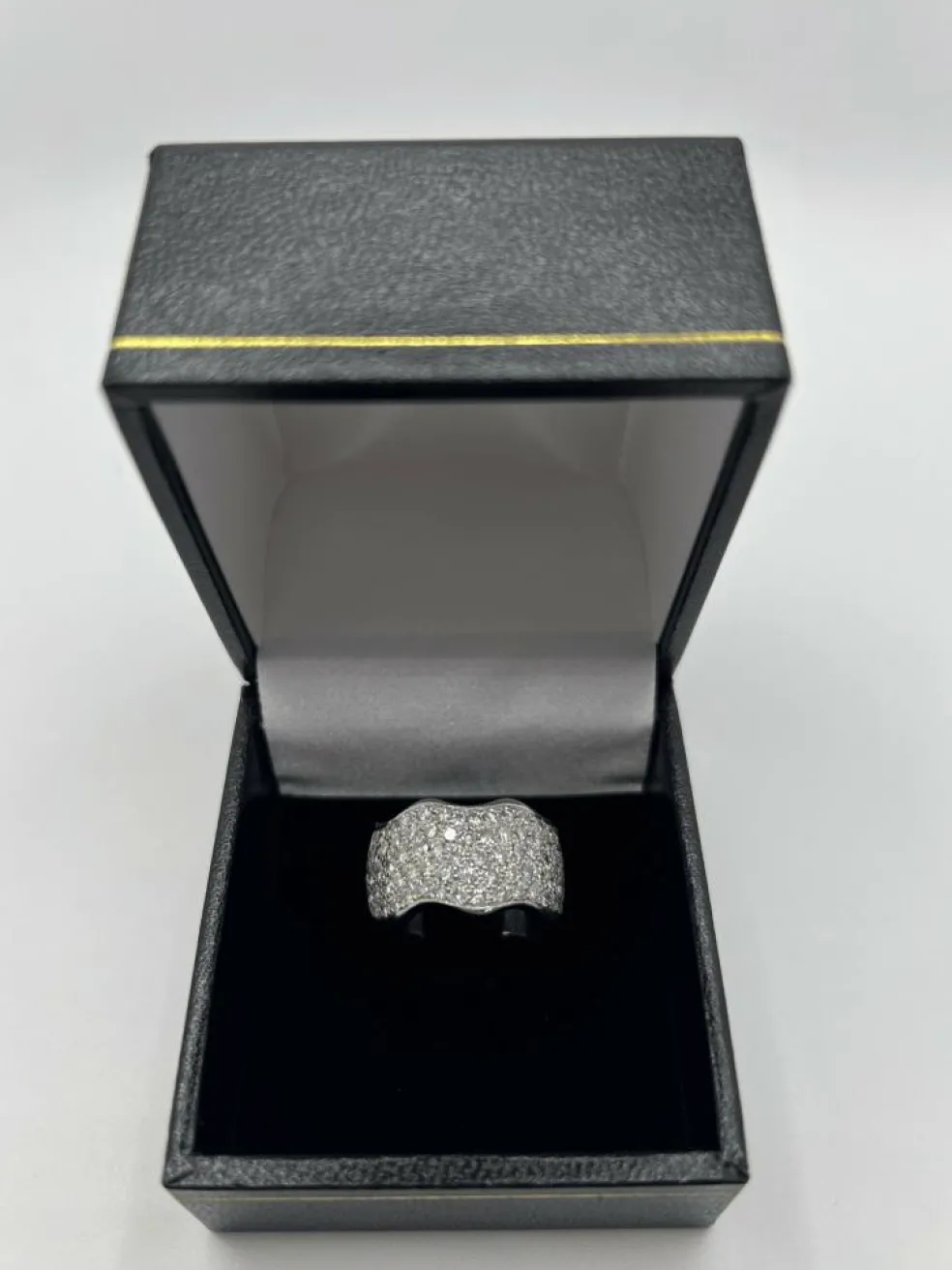 Alliance or blanc et diamant 1,50 ct