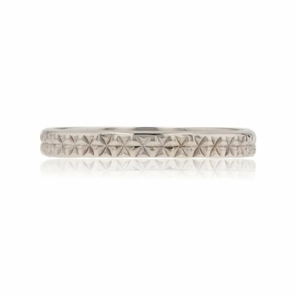 Alliance or blanc gravée