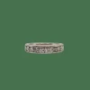 Alliance or blanc sertie de diamants naturels
