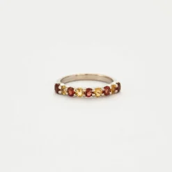 Alliance or et citrine et grenat