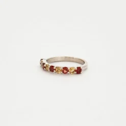 Alliance or et citrine et grenat