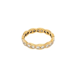 Alliance or jaune et diamants