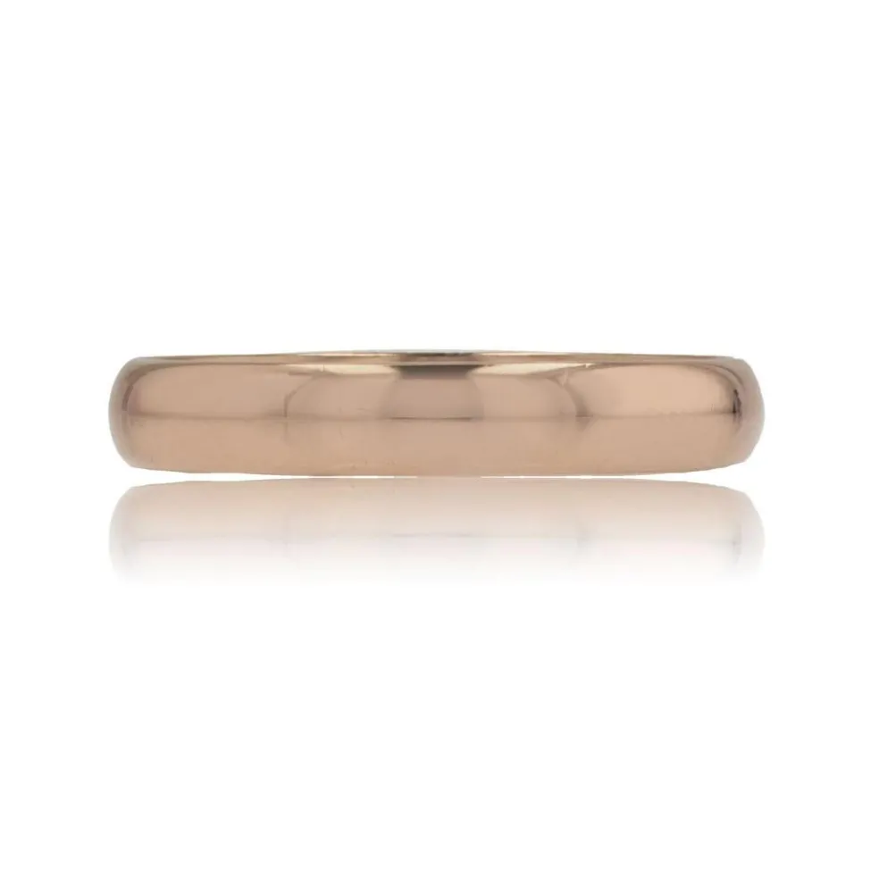 Alliance or rose d'occasion homme bombée
