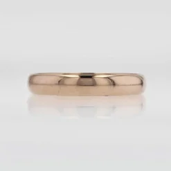 Alliance or rose d'occasion homme bombée