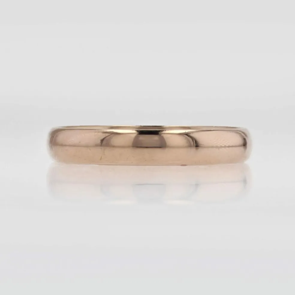 Alliance or rose d'occasion homme bombée