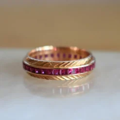 Alliance Or rose et Rubis