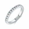 Alliance pavée diamants, or blanc