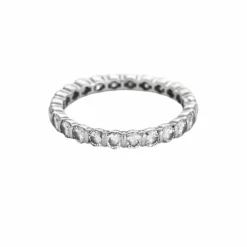 Alliance platine, or gris et diamants