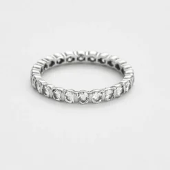 Alliance platine, or gris et diamants